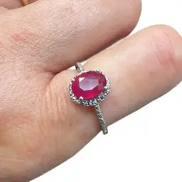 Sterling Silver STS Chuck Clemency Ruby Ring Size 7