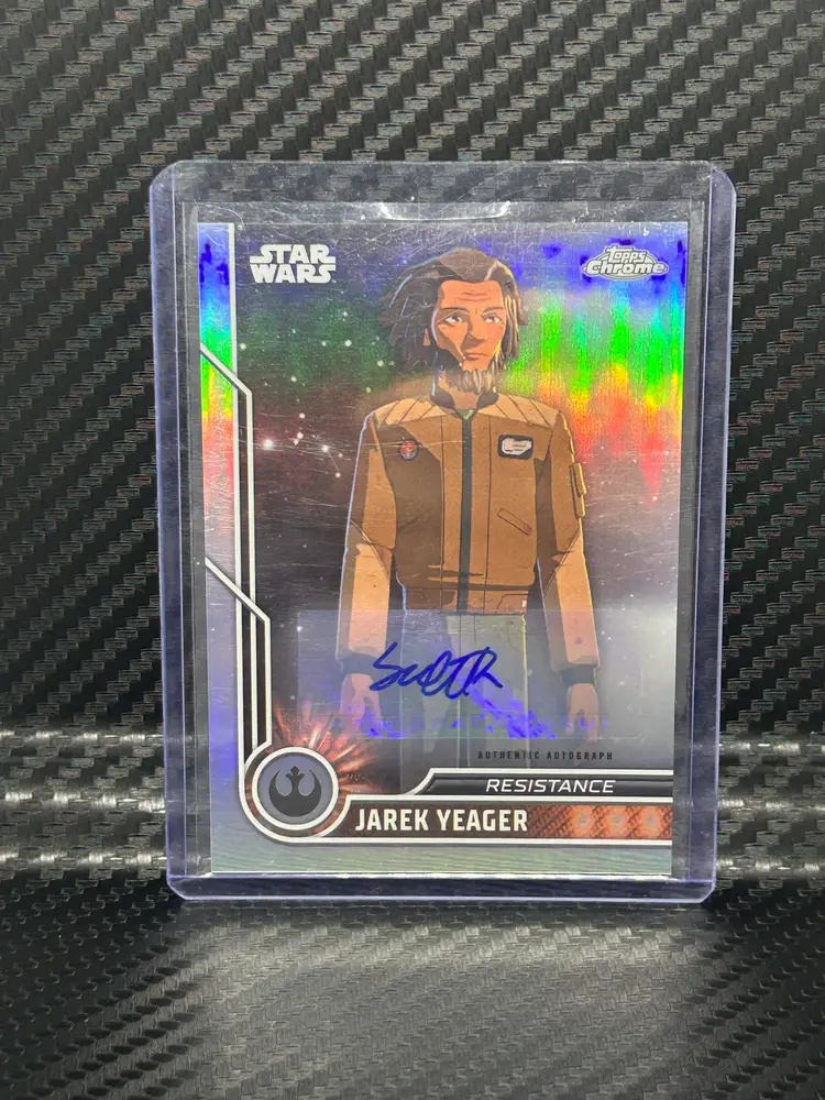 2023 Topps Star Wars Chrome Refractor Auto Jarek Yeager