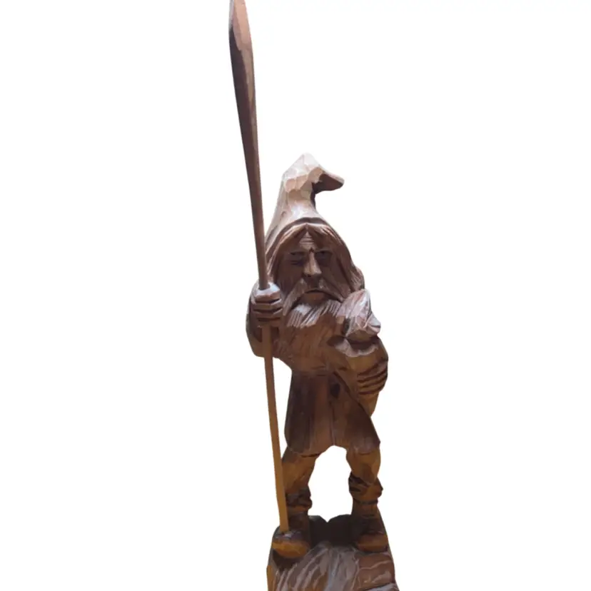 Vintage Hand carved Wooden Mountain Man 13”