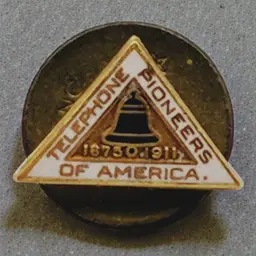 Telephone Pioneers of America Hat Lapel Pin 1875 1911 Charity Organization