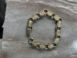 Sarah Coventry Etched Floral Bracelet 7 inch Vintage