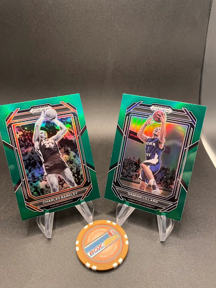 Charles Barkley And Damian Lillard Lot 2023 Nba Prizm Draft Milwaukee Bucks