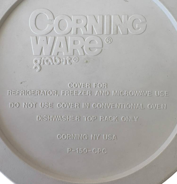 Corning Ware Grab It Casserole Bowl Plastic Lid Only P-150-CPC White