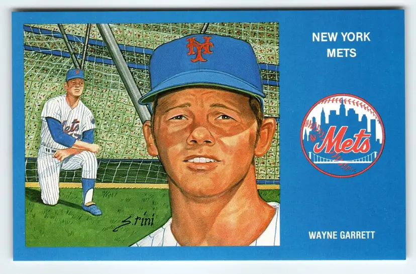 1969 NY Mets Baseball Postcard Susan Rini Wayne Garrett Unused Limited Edition
