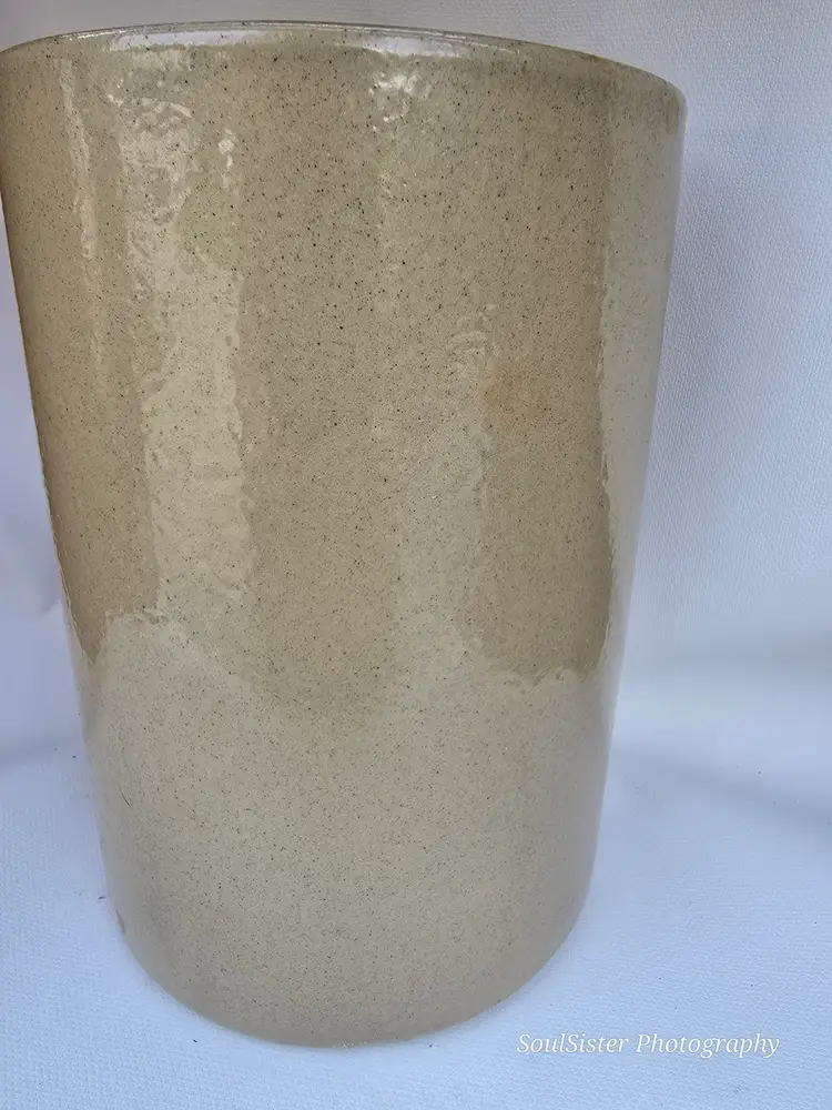 PEARSONS Pottery Kitchen Utensil 1810 Crock Vintage 7" High 5" Diameter Exc.Cond