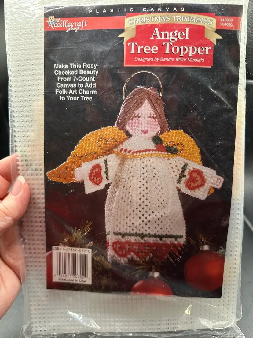 Needlecraft Shop "angel Tree Topper" Plastic Canvas Kit Size Approx 8"