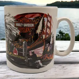 Harley Davidson Motor Cycles Oversized Large Mug From Sea to Shining Sea 2003