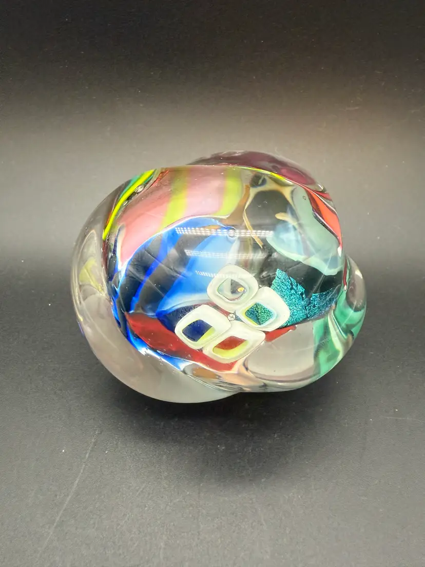 Dichroic Paperweight Signed by Peter Ridabock 2000 C10 100 Read
