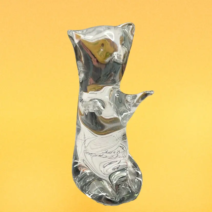 Vintage Glass Bear Paperweight