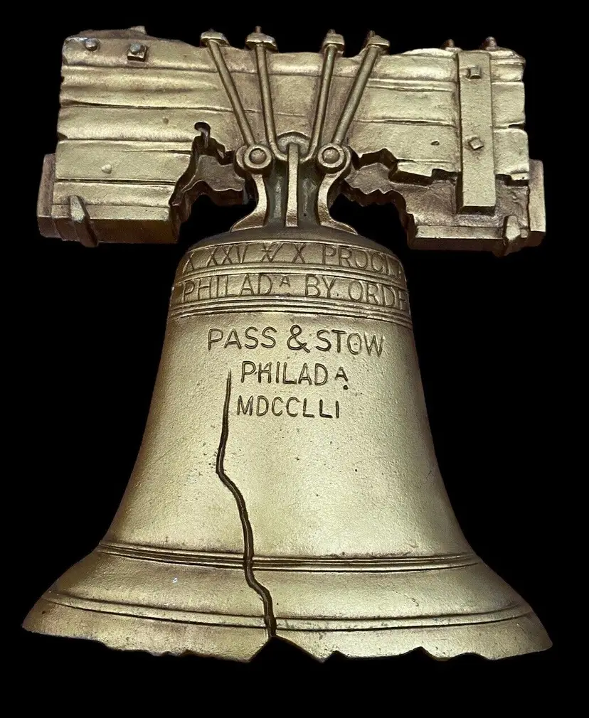 Vintage Sexton Wall Art Plaque Cast Metal - Liberty Bell - Made in USA