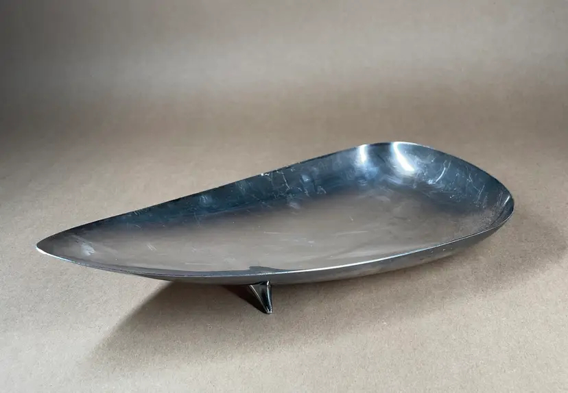 Reed & Barton 87 Silver Tear Drop Footed  Candy Trinket Dish Serving Tray - MCM - RARE