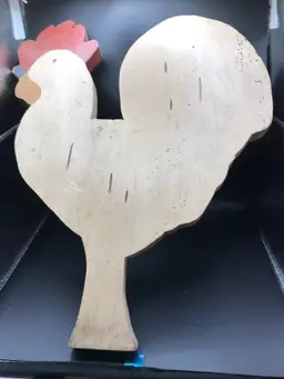 Handmade wooden painted Chicken primitive farmhouse