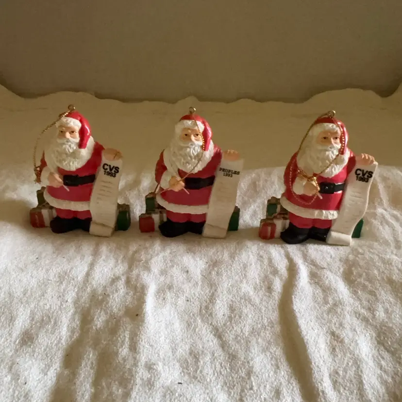 Vintage Santa Claus Christmas Tree Ornaments - 90’s CVS and People’s