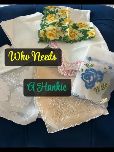 Early Am Hankie Time 🌸$5 Starts🎄$3 Xmas Ornaments  