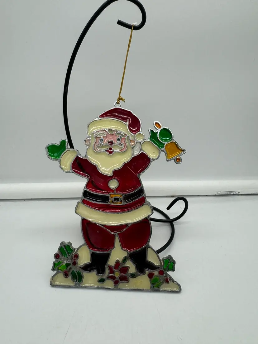 Vintage Kurt Adler Santa Claus Sun Catcher Christmas Ornament 