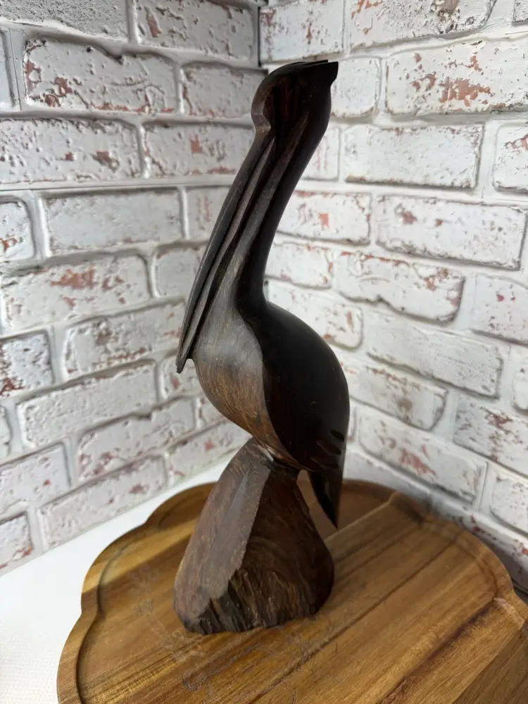 Wooden Pelican Bird