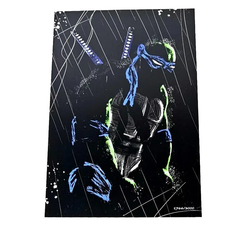 TMNT Ninja Turtles LE Leonardo Art Print /3000 ComicTom101 Exclusive MMC  NM/M