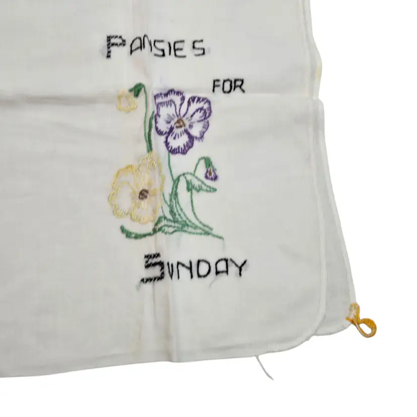 Vtg MCM Posies Flour Sack Towel