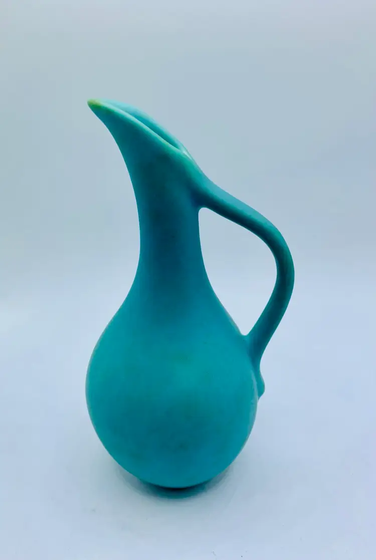 Van Briggle Vase Ming Blue turquoise 7” Matt Finish Signed Vintage
