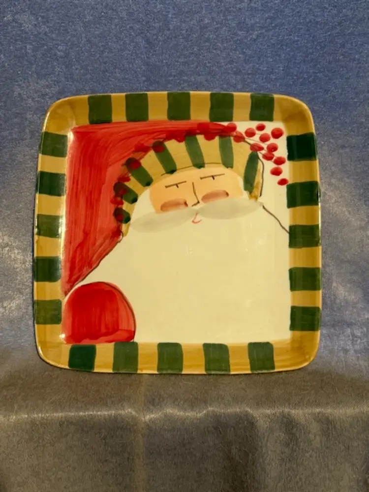 Vietri Old St. Nick Square Plate