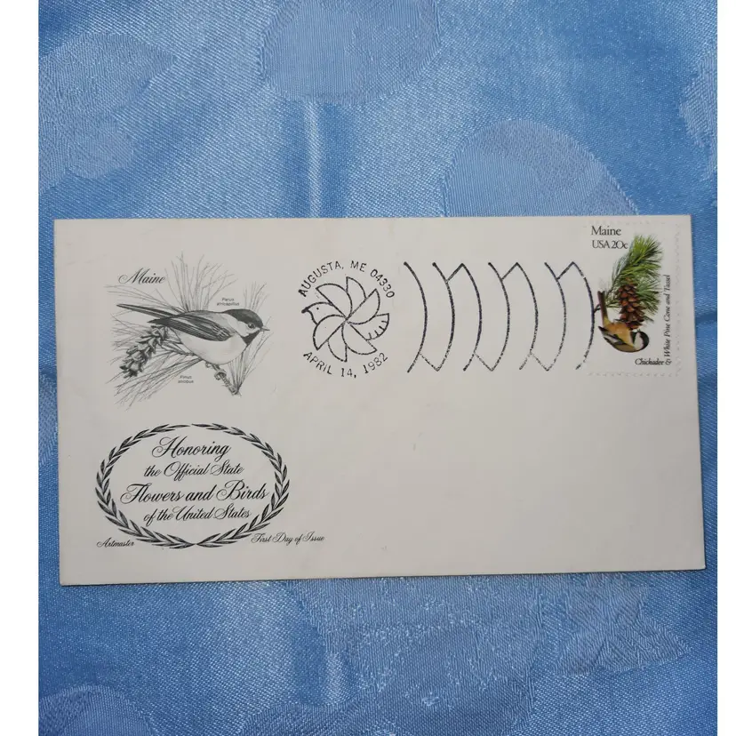 Maine State Birds & Flowers Envelope - 1982