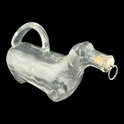 Swedish Glasswork Gullaskruf Fyllehund (drunk dog) MCM Dachshund Decanter 11”