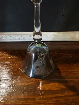 1990's Vintage Walt Disney Crystal Art Glass Bell