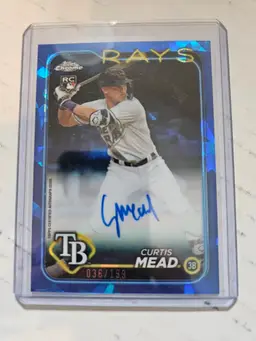 2024 Topps Chrome Sapphire Curtis Mead 101/199 Auto Autograph RC Rookie