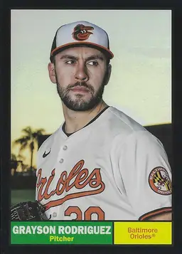 2024 Topps Archives Grayson Rodriguez (Black Foilboard Parallel) #15 Baltimore Orioles