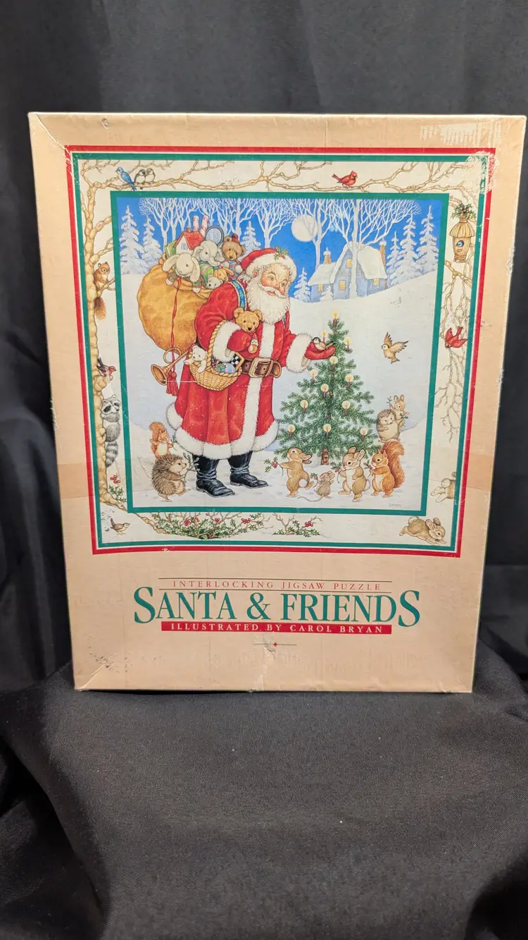 Santa & Friends 500 piece jigsaw puzzle by Current 18x18 1992