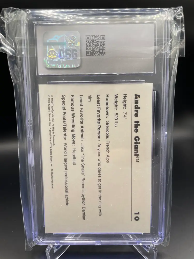 Andre the Giant 1990 Classic WWF CSG 6.5 Graded Slab