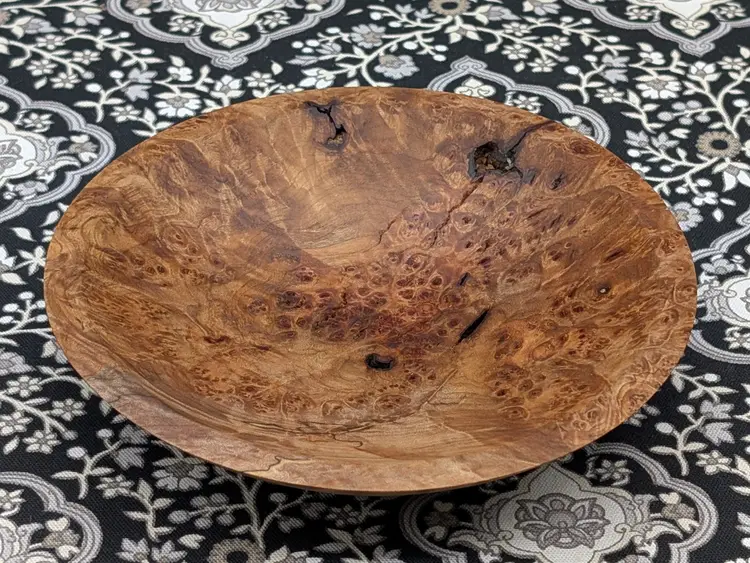 Maple Burl Decorative Bowl 8 x1.75 Inch