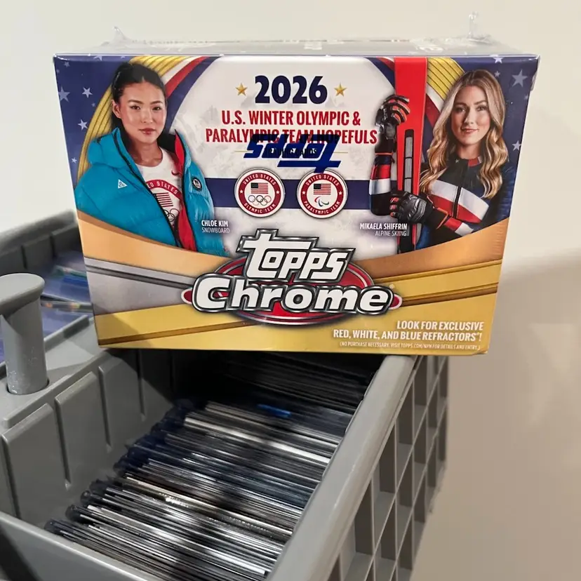 2pk 2025 Topps Chrome Olympics Blaster Packs