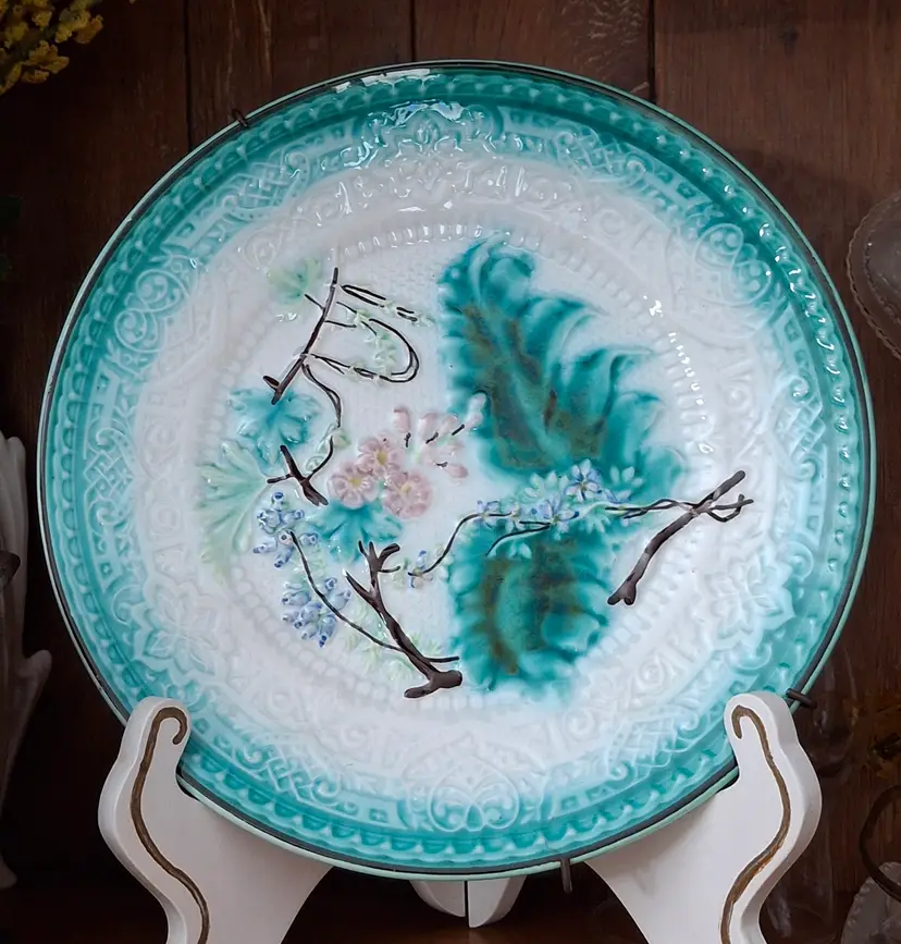 5 Antique Majolica Plate