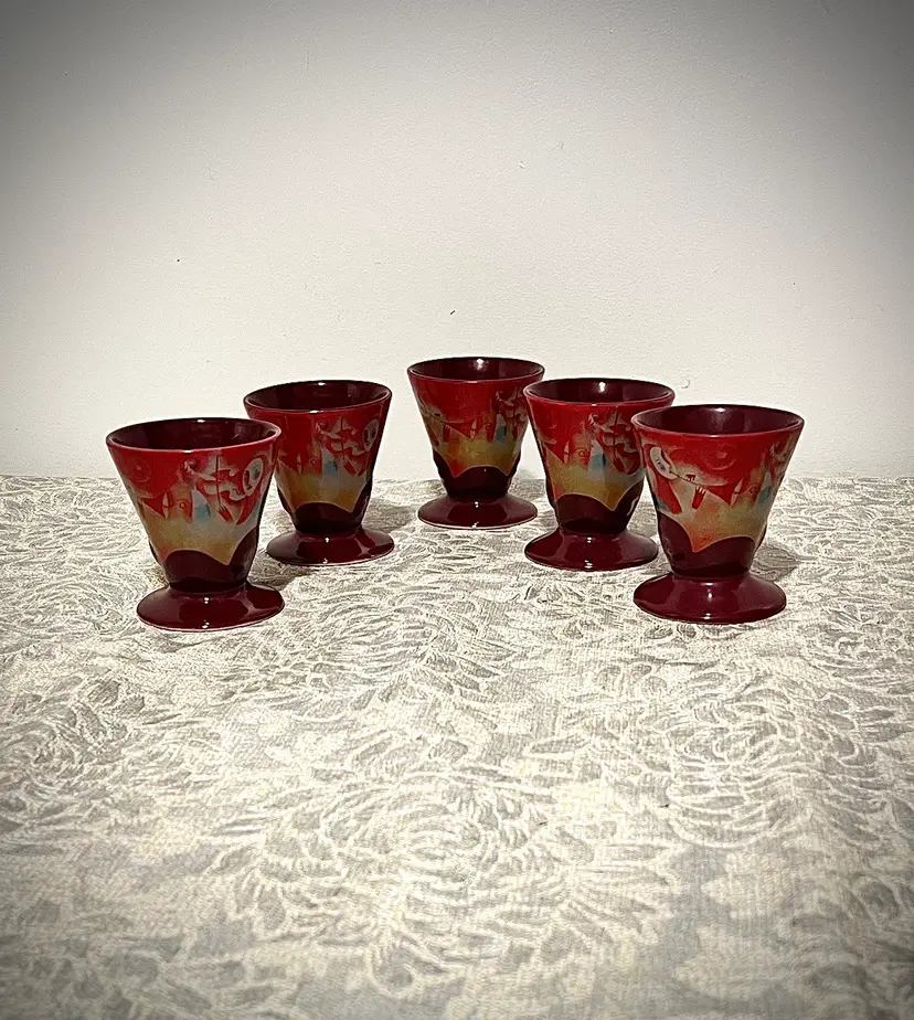 5 LINDA FRICHTEL 1999 DEMITASSE CUPS