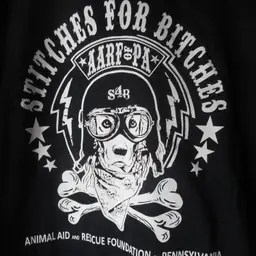 Stitches for Bitches Biker T-shirt NWOT Sz L