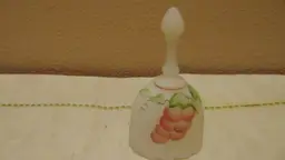 Beautiful Pre-Owned Hand Painted Frosted Fenton Bell with Grapes
