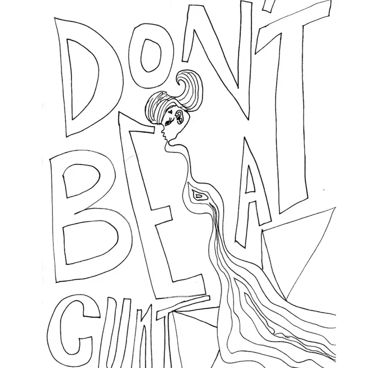 Don’t Be A Cun+! Coloring Page