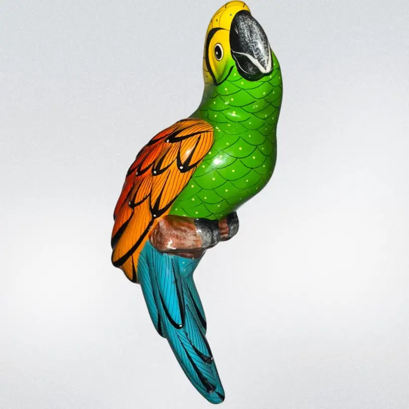 Signed Talavera Mexican Pottery Parrot Disclaimer - See Description