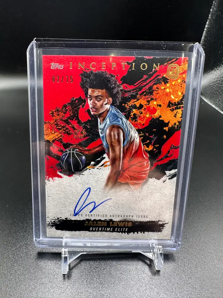 JALEN LEWIS /75 AUTO RED AUTOGRAPH 2021/22 TOPPS INCEPTION OTE #IA-JL2 OVERTIME