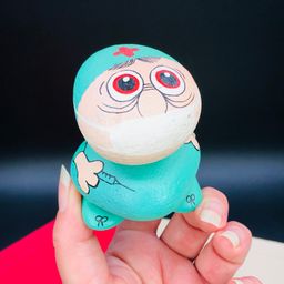 70s Stoney Maloneys DOCTOR Painted Rocks Figurine