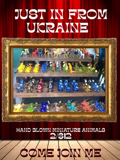Just In From Ukraine Hand Blown Mini Animals And More