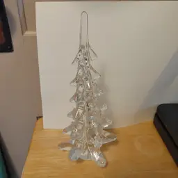 Glass Christmas Tree. 11 inches high. No chips or cracks.