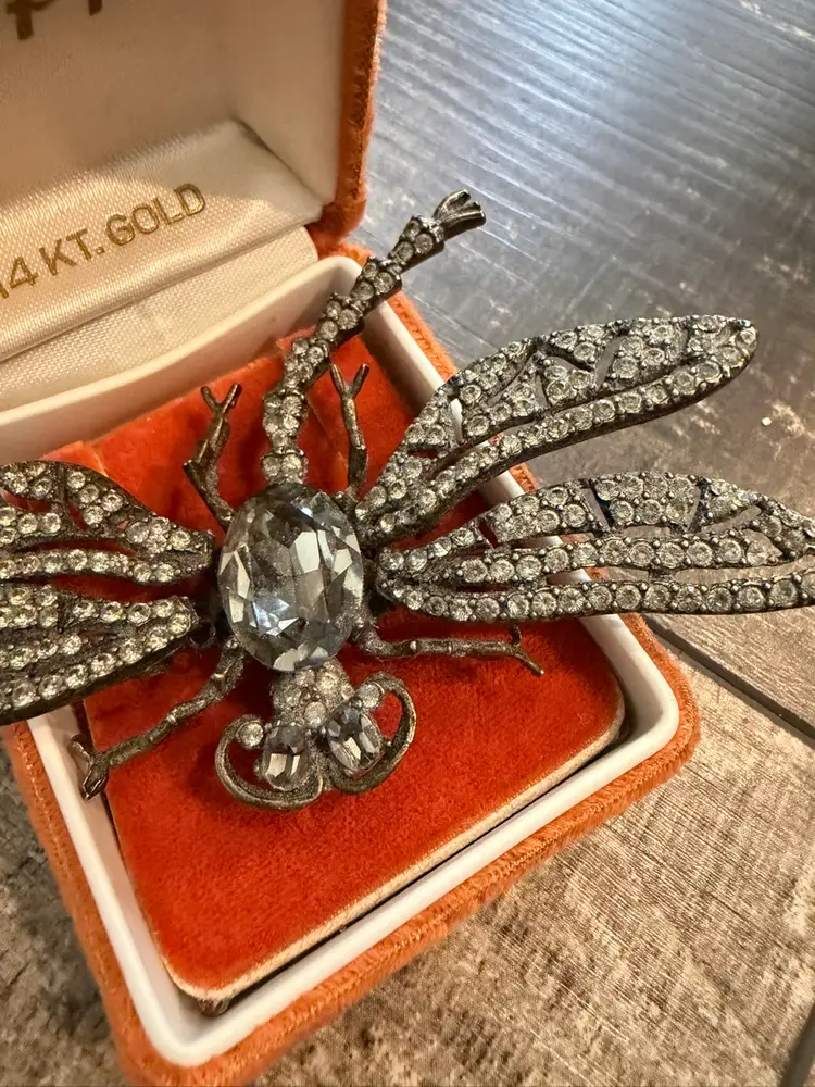 Heidi Daus Trembling Wings Dragonfly Brooch