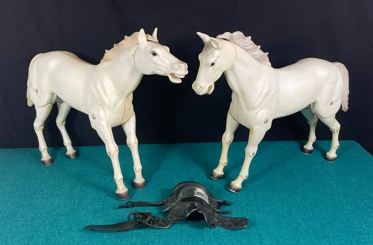 Pair of 1973 Lone Ranger's Horse Silver, Gabriel Toy