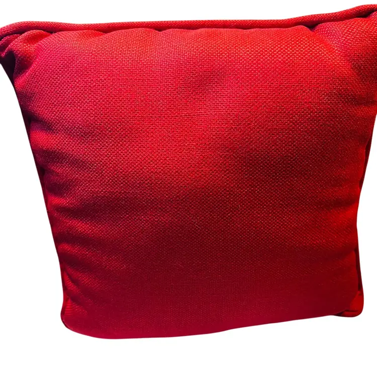 Vintage Groovy Crewel Style Appliqued Flower Pillow 12.5”x 12.5”