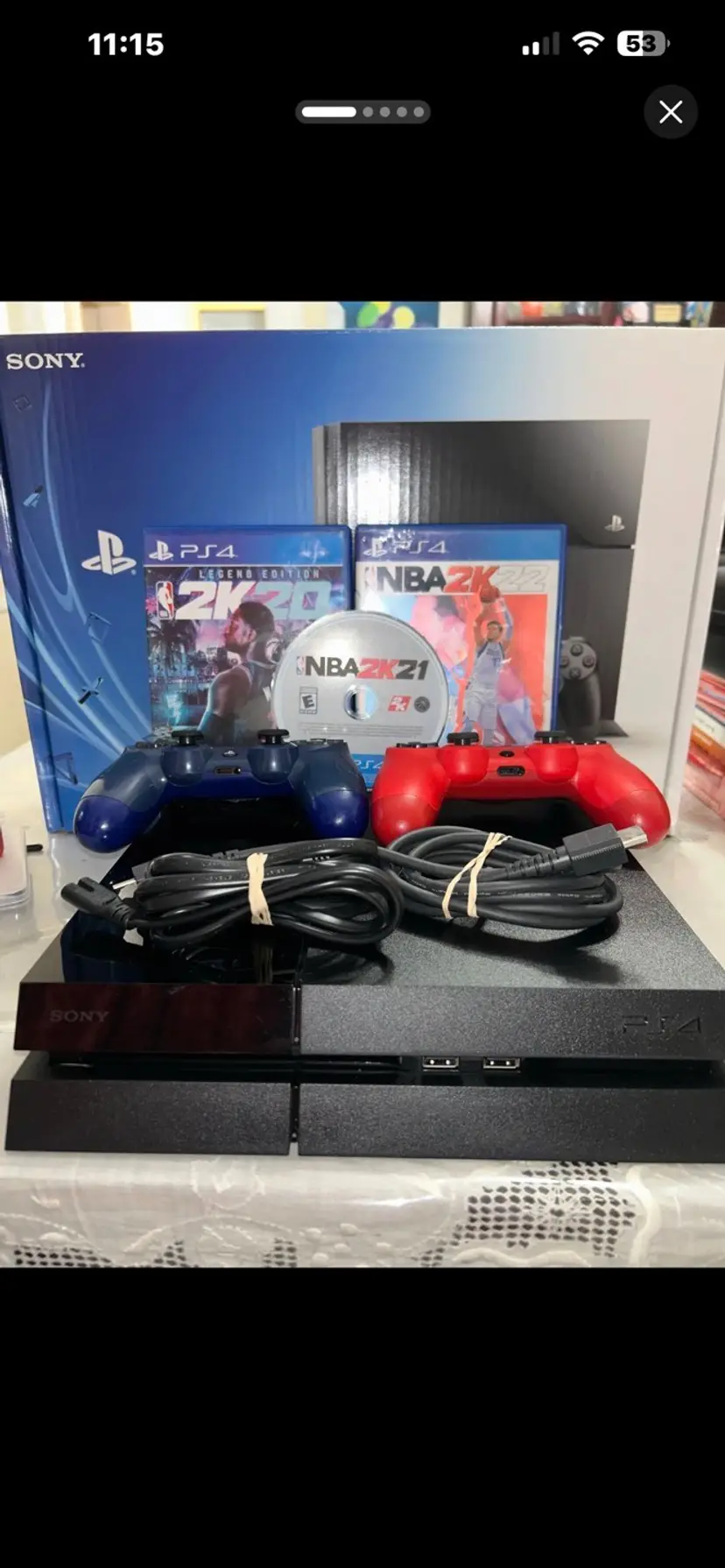 PS4 Bundle CIB 2 Controllers And 3 Games