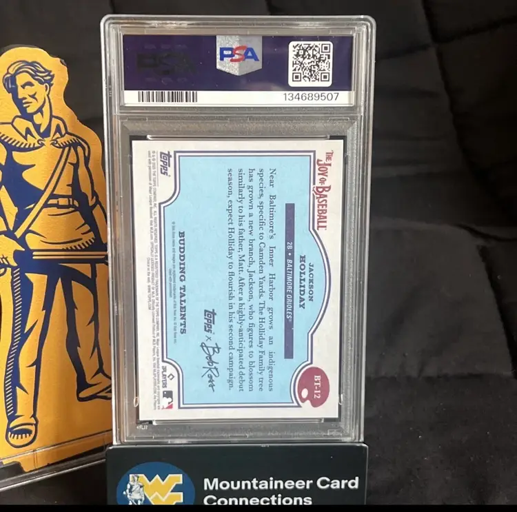 JACKSON HOLLIDAY 2025 Topps X Bob Ross - Budding Talents SAP GREEN  /75 - PSA 10