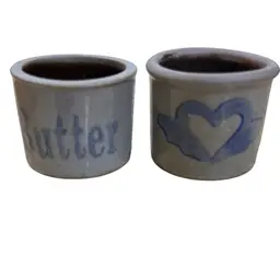 Mini Stoneware Butter Crocks