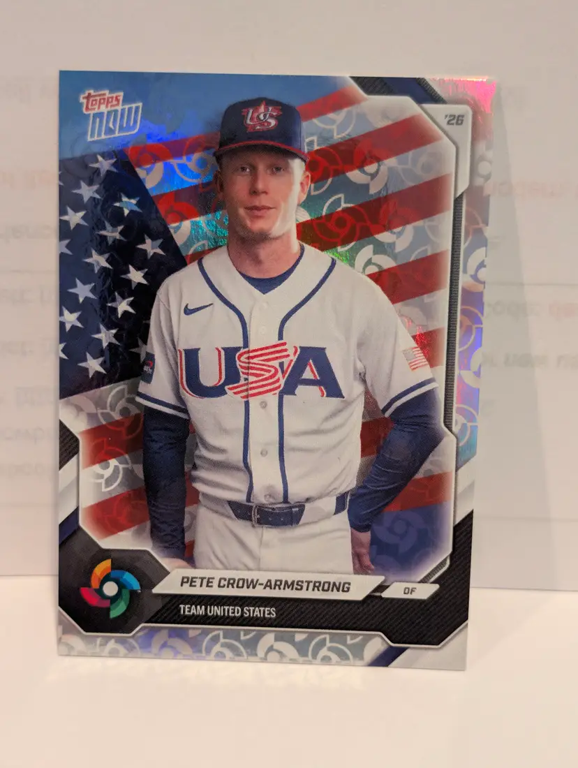 Pete Crow-Armstrong 2026 Topps Now World Baseball Classic Team USA Logo - (137) -